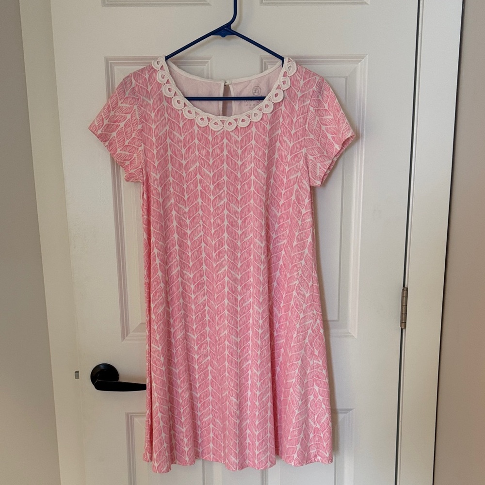 Lauren James Pink and White cotton dress